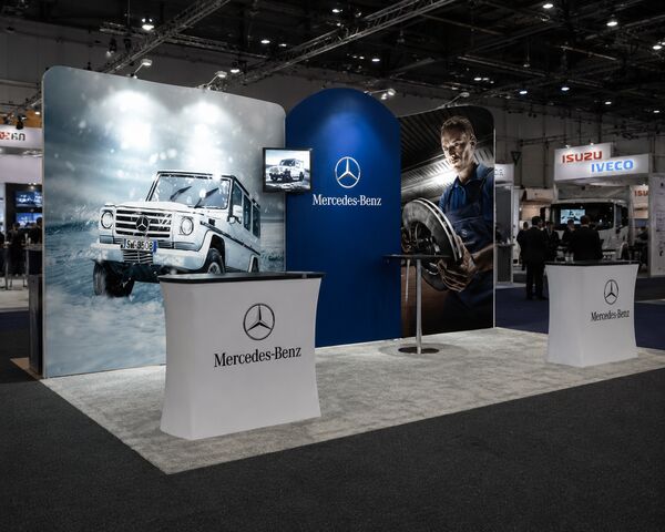 Trade show booth at Sydney Expo